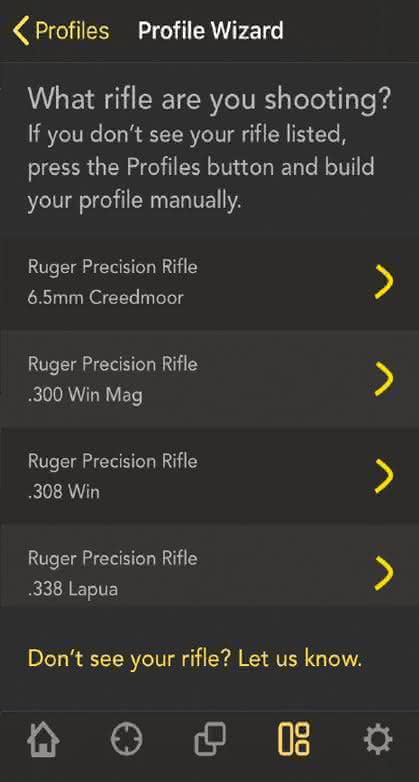 Gun Profile Builder Wizard for Ruger Kestrel unit